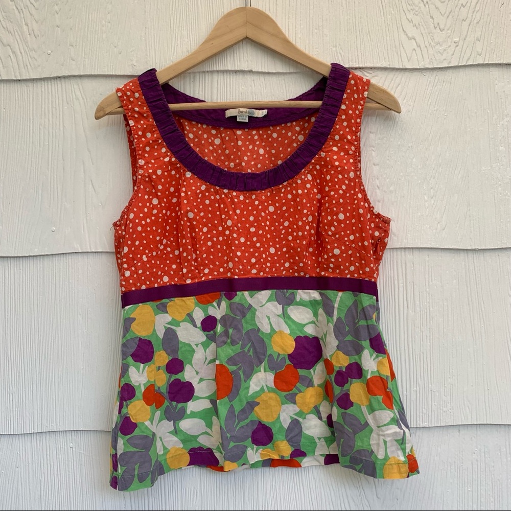 Boden - Colorful Dot & Floral Blouse - 10